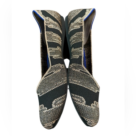 Rothy’s The Flat In Black and Gold Shimmery Marble Design Size 11.5 - Picture 6 of 9